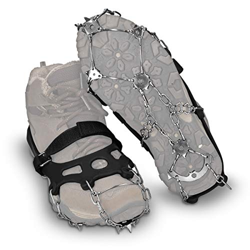 Navaris Spikes für Schuhe - Silikon Schuhspikes mit Edelstahl Ketten - Schnee EIS Wandern Sport - Schuhkrallen für Damen Herren Kinder Navaris Spikes für Schuhe - Silikon Schuhspikes mit Edelstahl Ketten - Schnee EIS Wandern Sport - Schuhkrallen für Damen Herren Kinder von Navaris