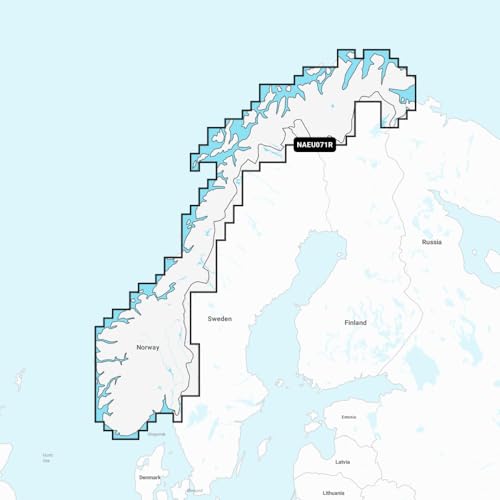 GARMIN ITALY TECHNOLOGIES S.R.L. Andere Naeu071r-Norwegen, Seen und Flüsse Eu071r-Regular NN-843, bunt, Einheitsgröße von Navionics