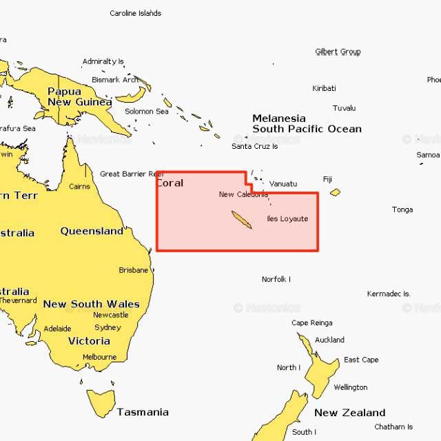 Navionics Navionics+ Small New Caledonia Map Blau von Navionics
