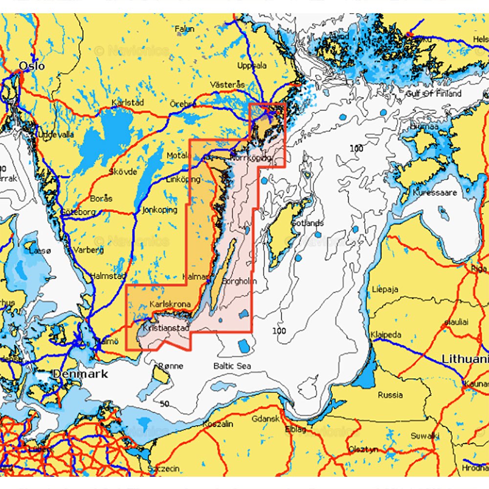 Navionics Navionics+ Small Southeast Of Sweden Map Blau von Navionics