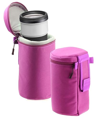 Navitech Lila Wasserdicht Kameraobjektiv Schutzhülle Tasche - Kompatibel Mit Dem Nikon Nikkor Z 24-200mm f/4-6.3VR Lens von Navitech