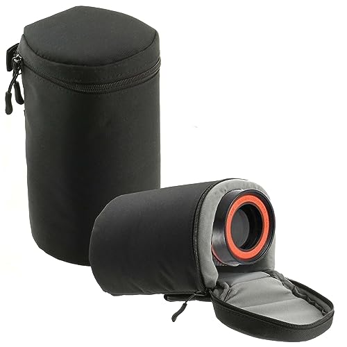 Navitech Schwarz Wasserdicht Kameraobjektiv Schutzhülle Tasche - Kompatibel Mit Dem Canon EF 70-300mm f/4-5.6 IS II USM Lens von Navitech