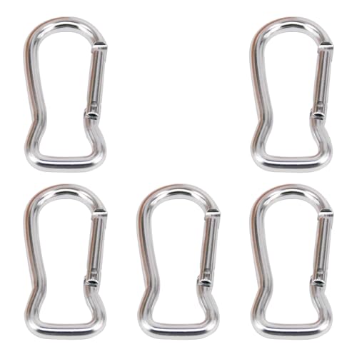 Navna 5Pcs Fisch Form Frühling Clip Outdoor Aluminium Schlüsselanhänger Behänge Schnallen Karabiner Schlüsselanhänger Tasche Clip Haken Stecker von Navna