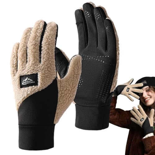 Nbbwwu Thermohandschuhe für Damen,Winterhandschuhe für Damen,Warme Handschuhe für kaltes Wetter - Gepolsterter Warmer Ski-Schnee-Handwärmer-Fahrradhandschuh für Mädchen, Mutter von Nbbwwu