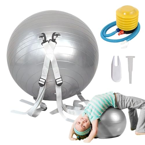 Nbhuiakl Yogaball Salto, Fitnessball - Fitness-Schutz-Yoga-Ball,Beschwerter Gymnastikball mit verstellbarem Schultergurt, 250 kg Tragkraft für Kinder und Erwachsene zur Verwendung im Freien von Nbhuiakl