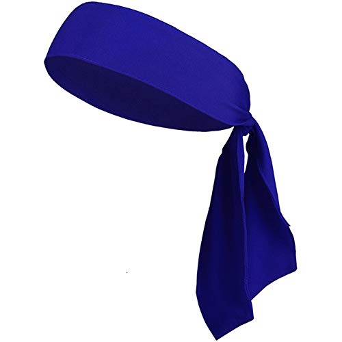 Frauen Männer Haarband Radfahren Piraten Stirnband for Laufende Basketball Gym Training Schweißband Yoga Fitness Krawatte Bandanas (Color : Dark Blue) von NbiKe