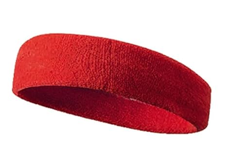 Sport-Stirnband, Laufkopfbedeckung, schweißabsorbierendes Stirnband, Basketball-Antitranspirant-Gürtel, Fitness-Schweißführungsgürtel (Color : Red) von NbiKe