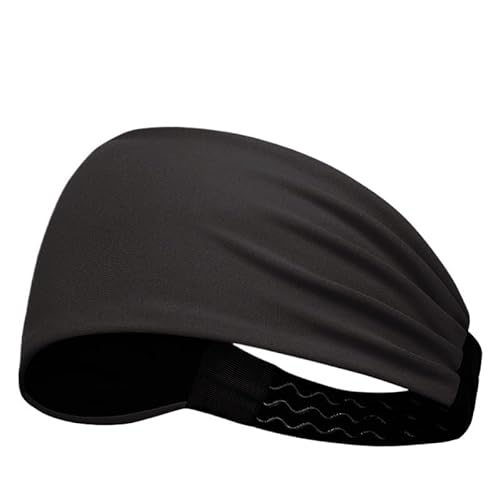Sport-Stirnband for Damen, Fitness, schweißabsorbierend, breitkrempiges Stirnband, schweißabsorbierend, for Yoga, Laufen, Haarband (Size : Black) von NbiKe