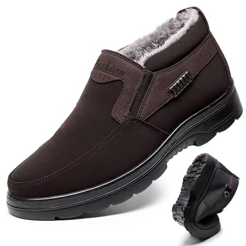 Winterschuhe Zum Reinschlüpfen Für Herren,Diabetikerschuhe In Weiter Passform,Halbschuhe Und Slipper Für Herren,orthopädische Schuhe Mit Fußgewölbeunterstützung Bei Plantarfasziitis (Braun,44) von Nbzsmlkn