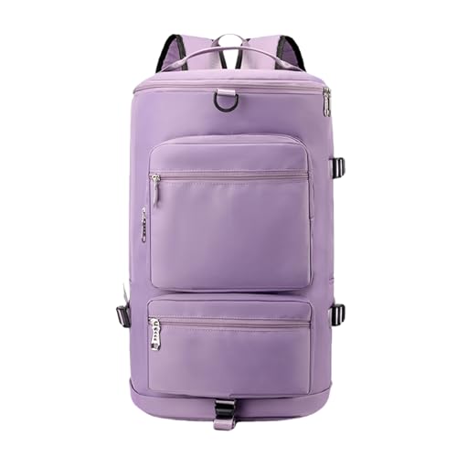 Nchdewui Sporttasche Damen, Reisetasche Mit Schuhfach, Weekender Trainingstasche, Nassfach Und Rucksackfunktion, Fitnesstasche Für Reisen, Fitness, Sport (Purple) von Nchdewui