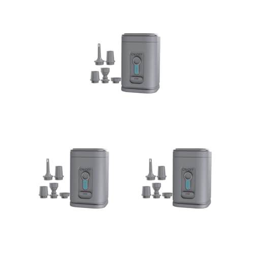 3 Set Mini-Pumpe Elektrische Luftpumpe für Pool Spielzeug Vakuum Aufbewahrungsbeutel Pool Wasser Spielzeug Grau, 8,2 x 5 cm von NeaxgeandX