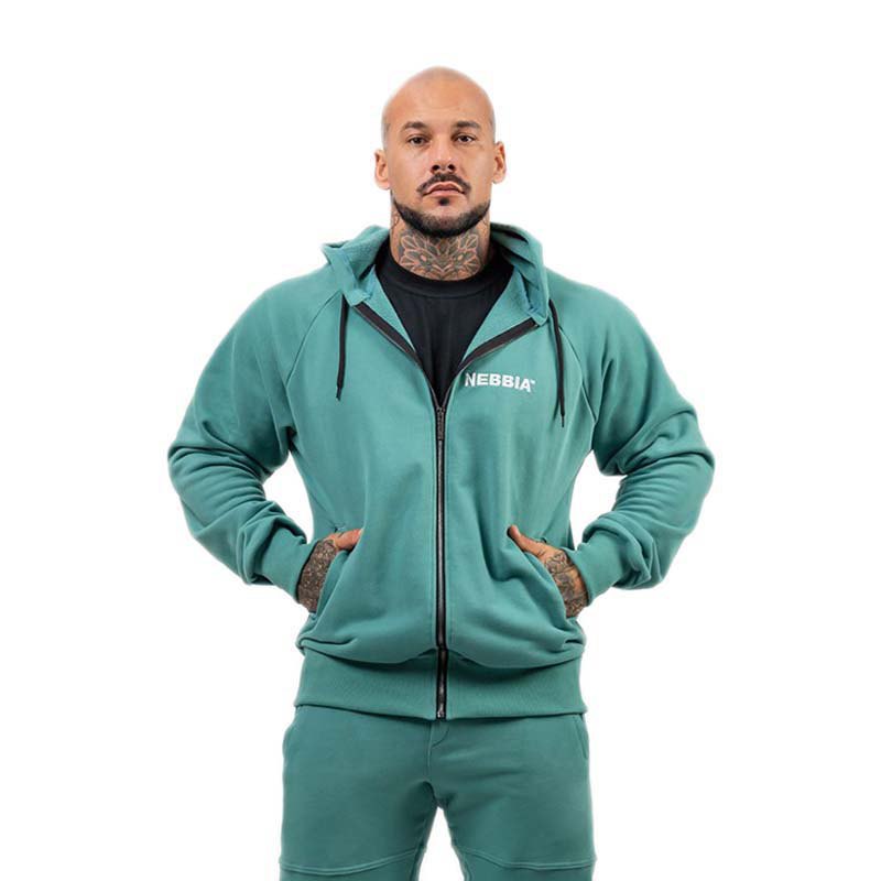 Nebbia Beyond Ordinary Full Zip Sweatshirt Grün XL Mann von Nebbia