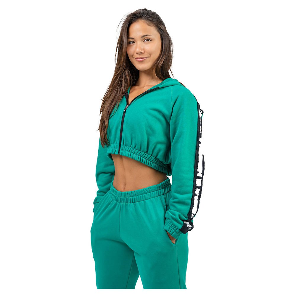 Nebbia Cropped Iconic Full Zip Sweatshirt Grün XS Frau von Nebbia