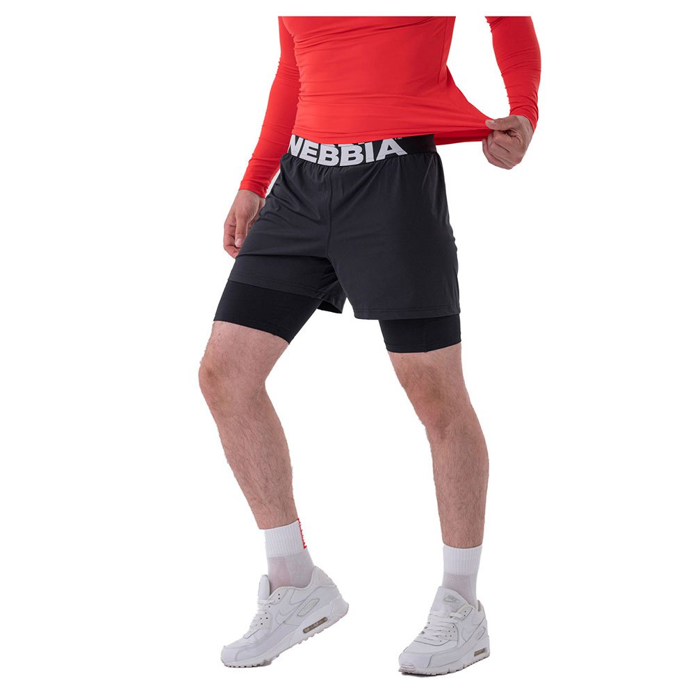 Nebbia Double-layer With Smart Pockets 318 Shorts Schwarz 2XL Mann von Nebbia