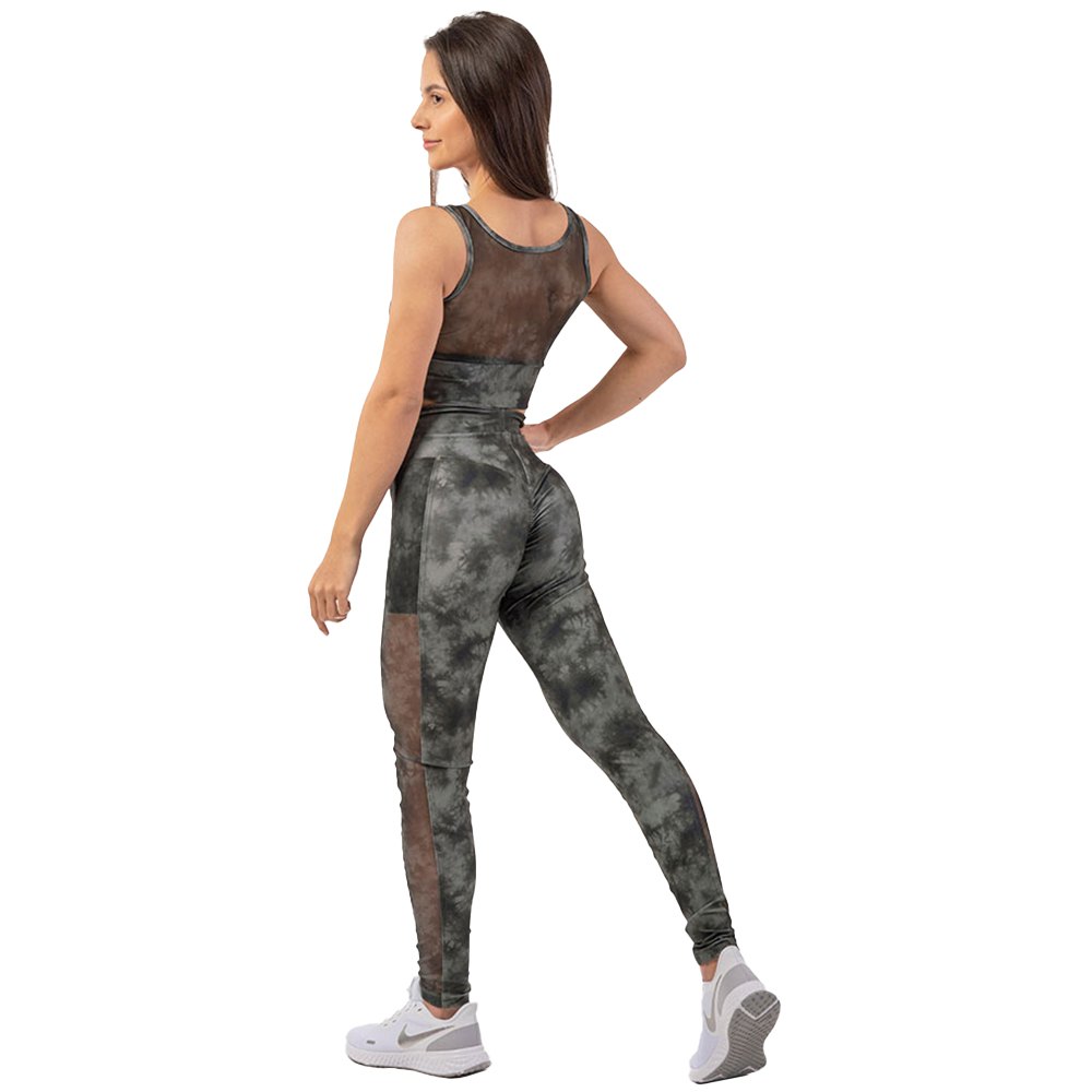 Nebbia Eco Camo Green Mesh Breathe 400 Leggings Grau S Frau von Nebbia