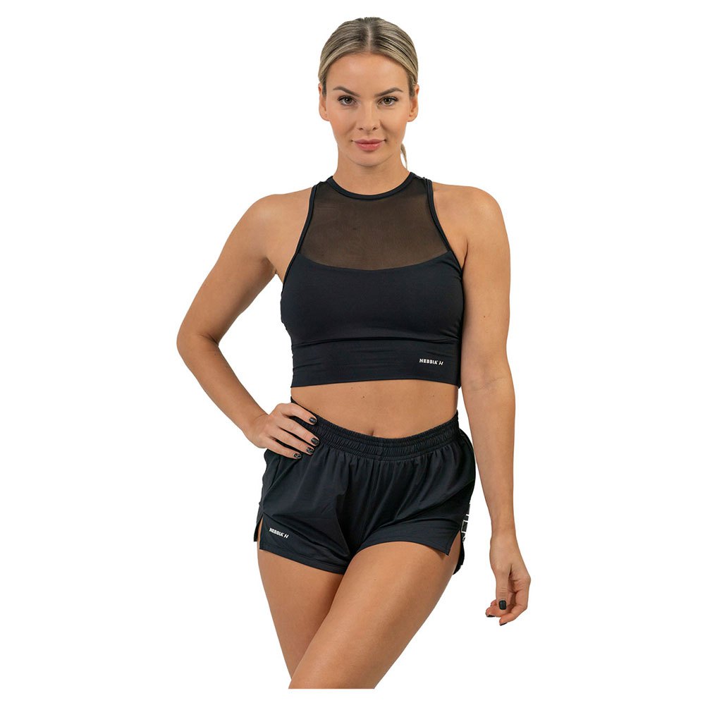 Nebbia Fit Activewear Smart Pocket 442 Shorts Schwarz L Frau von Nebbia