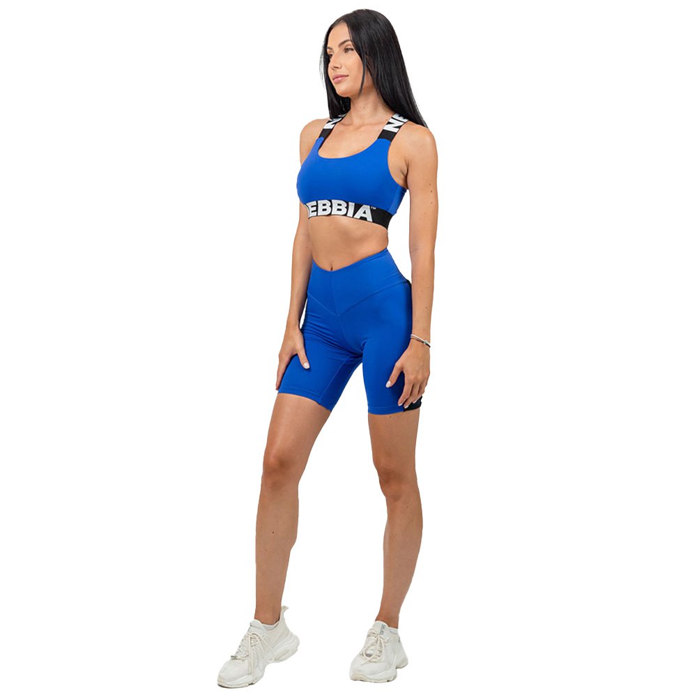 Nebbia High Waisted Iconic Short Leggings Blau M Frau von Nebbia