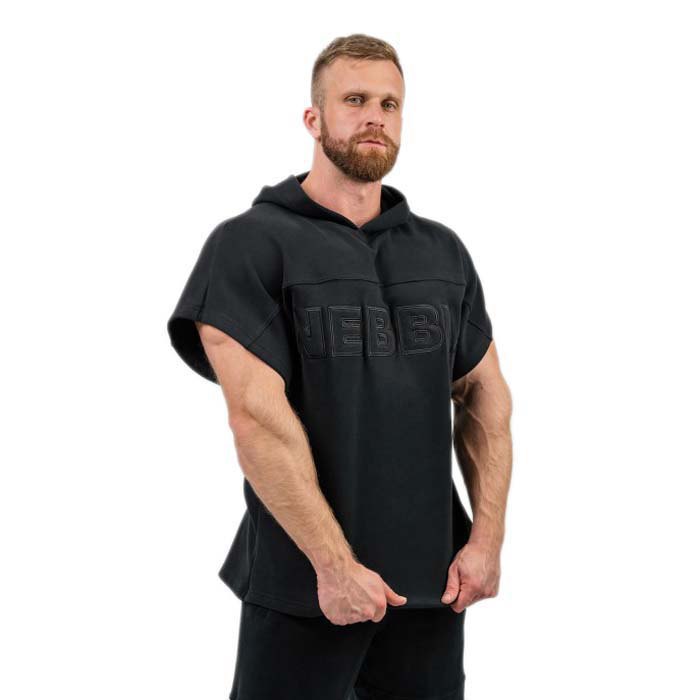 Nebbia Hooded Gym Rag Champion Short Sleeve T-shirt Schwarz 2XL Mann von Nebbia