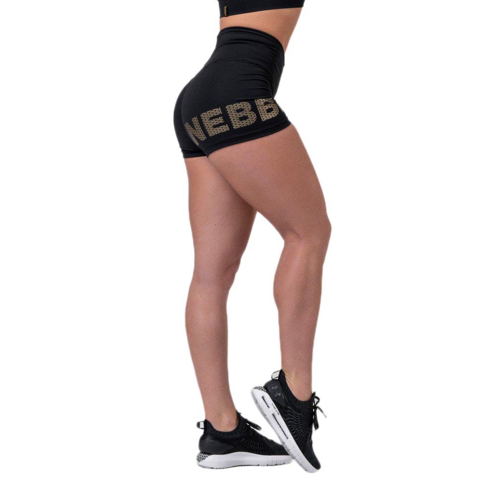 Nebbia Intense Gold Print Short Tight Schwarz S Frau von Nebbia