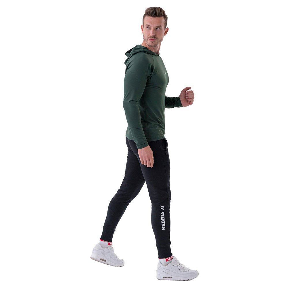 Nebbia Long-sleeve With A Hoodie 330 Long Sleeve T-shirt Grün 2XL Mann von Nebbia