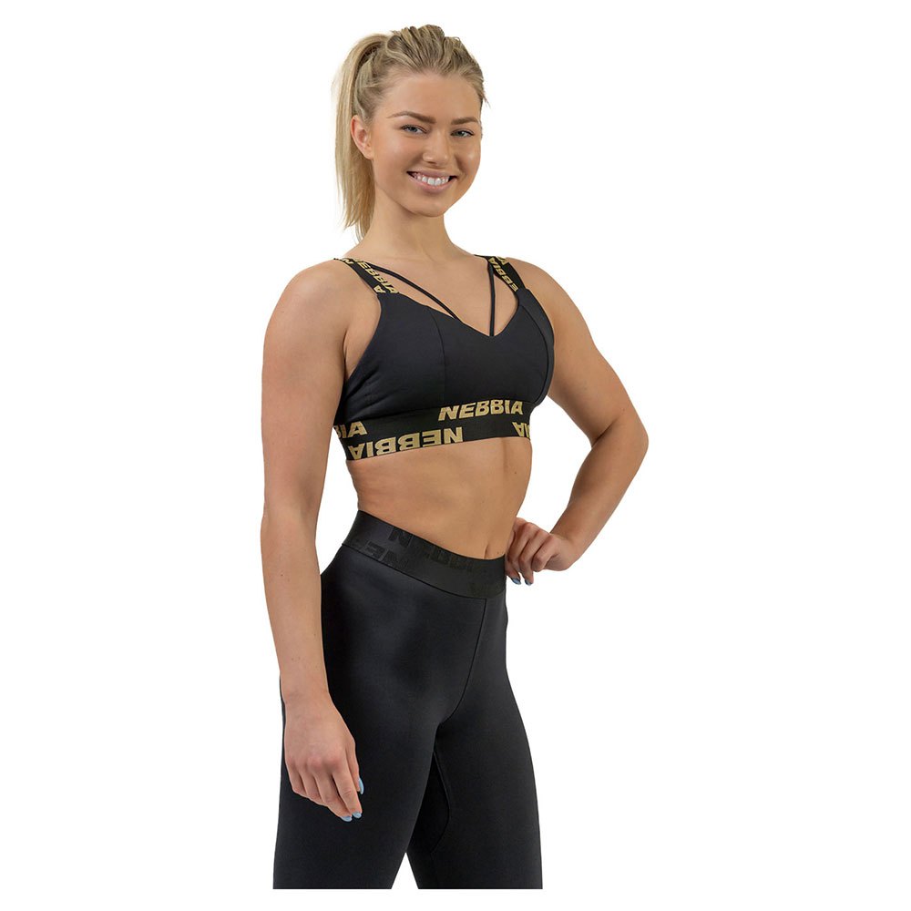Nebbia Padded Intense Iconic Gold High Support Sports Top Schwarz XS Frau Nebbia Padded Intense Iconic Gold High Support Sports Top Schwarz XS Frau von Nebbia