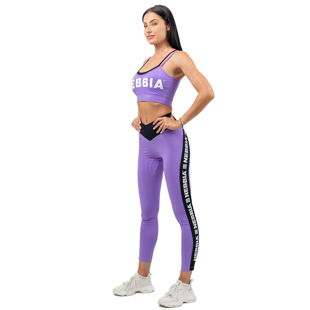 Nebbia Side Stripe Iconic High Waist Leggings Lila XS Frau Nebbia Side Stripe Iconic High Waist Leggings Lila XS Frau von Nebbia