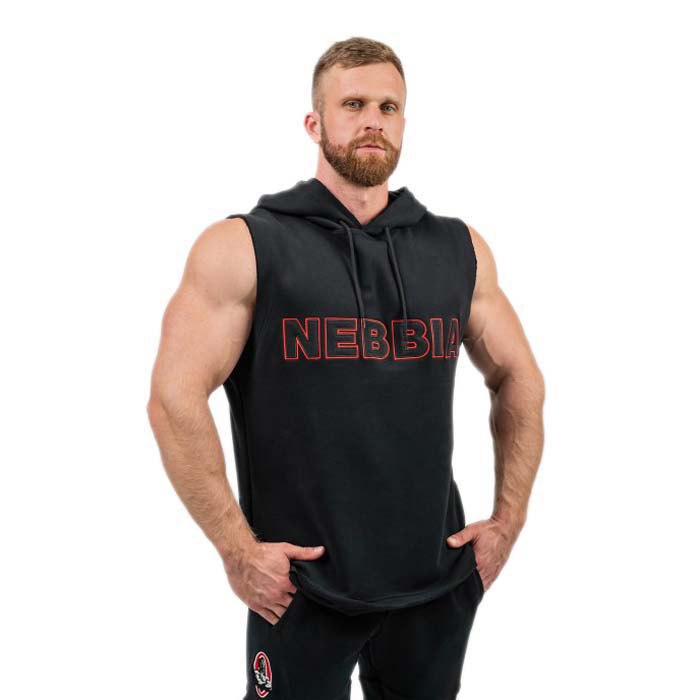 Nebbia Sleeveless Iron Beast Hoodie Schwarz XL Mann von Nebbia
