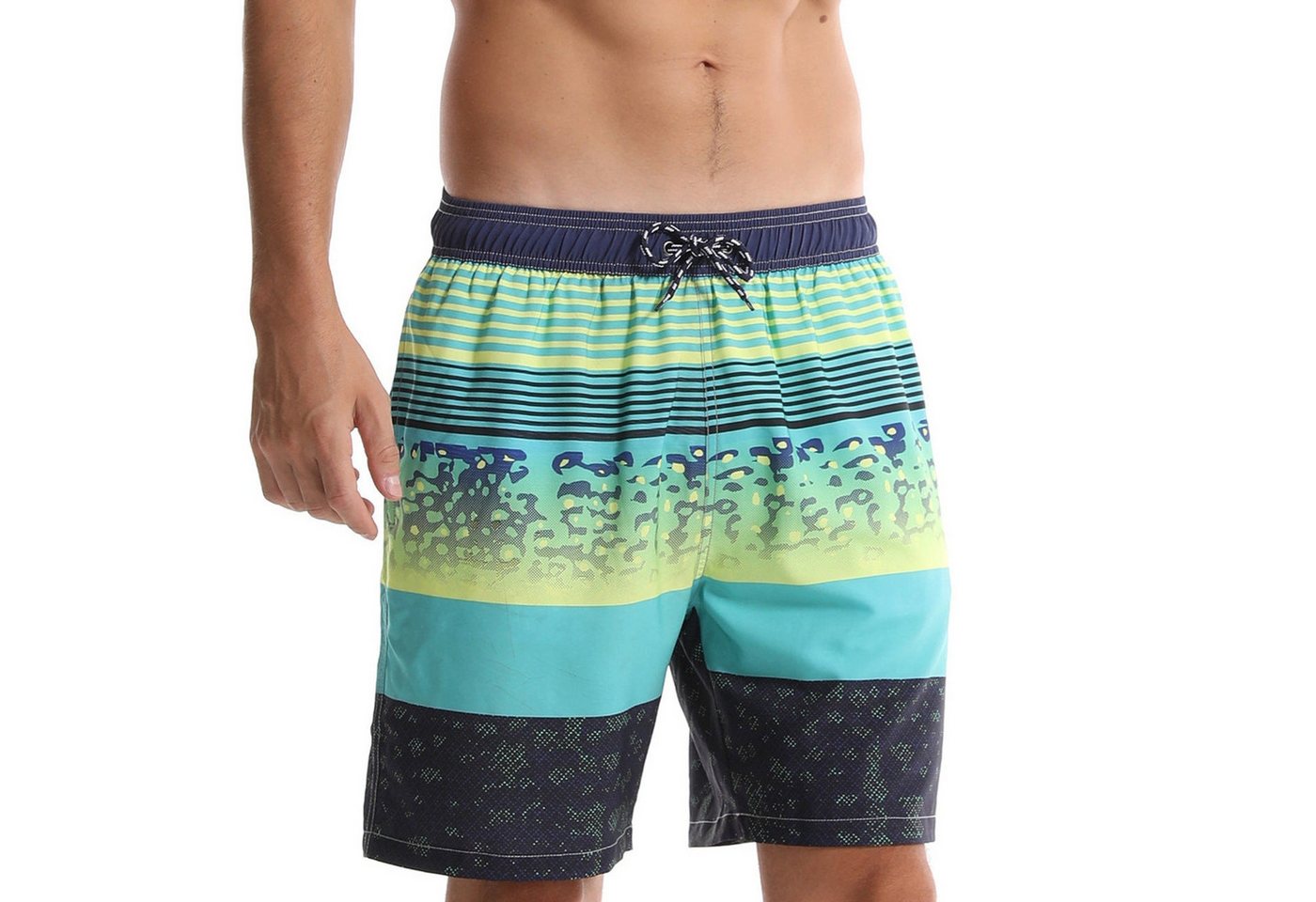 Nebelmeer Badeshorts Freizeit Shorts atmungsaktive Shorts Herren doppelschichtiges zweiteiliges Strandhose Laufsport Vier-Punkt Schnelltrocknende von Nebelmeer