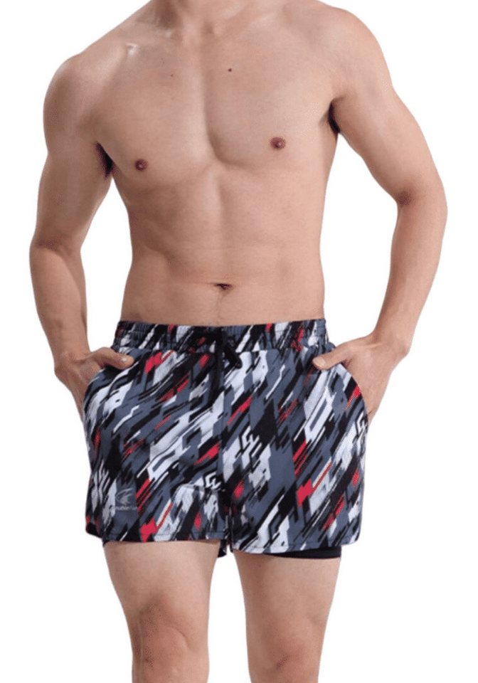 Nebelmeer Badeshorts Strandshorts Herren Badehose Erwachsene doppelschichtige lockere Schnelltrocknung Spa-Herrenbekleidung von Nebelmeer