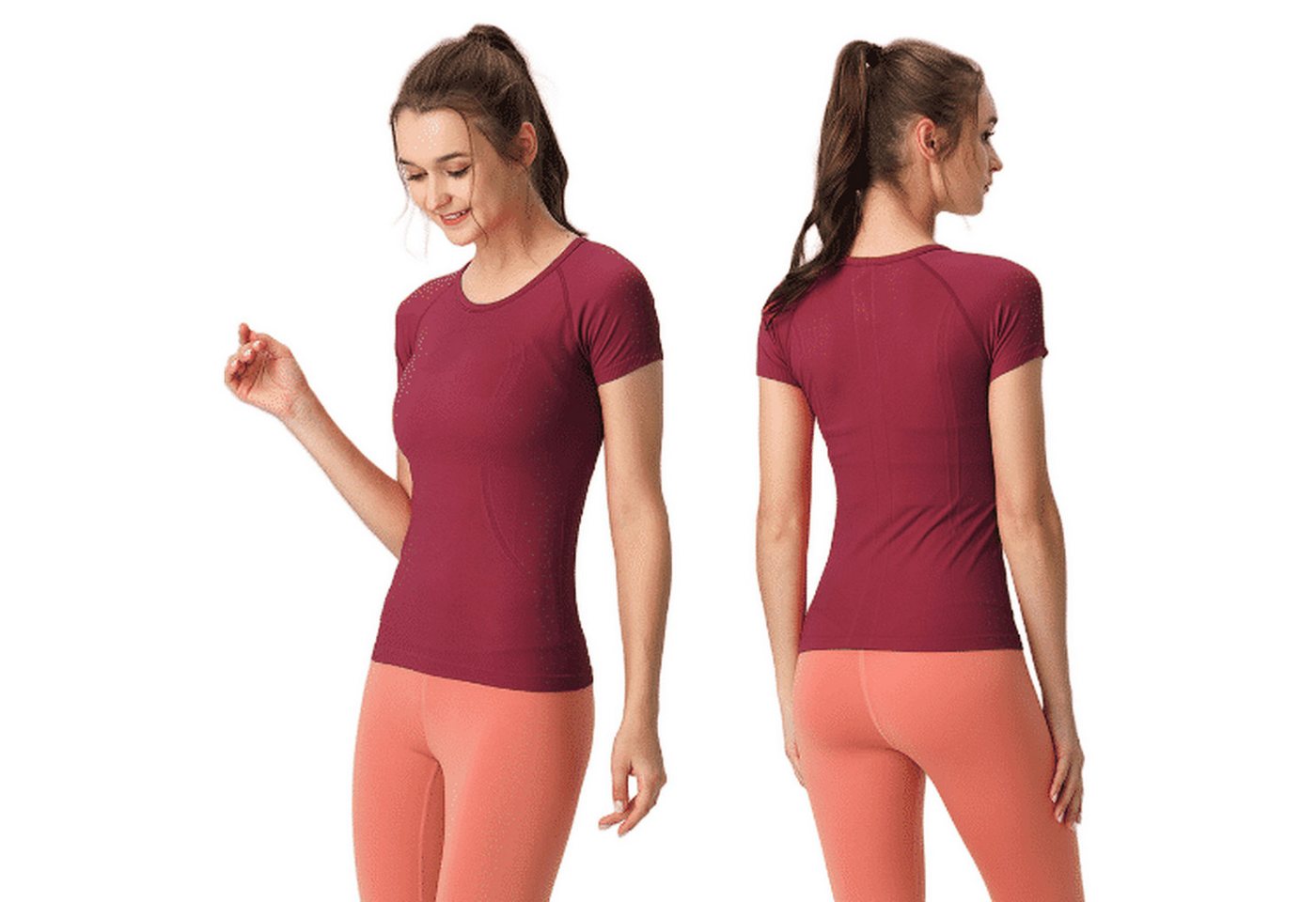 Nebelmeer Sporttop Sportoberteil Schnell trocknendes Material, Lauf- und Fitness -Rundhals-T-Shirt für Yoga von Nebelmeer