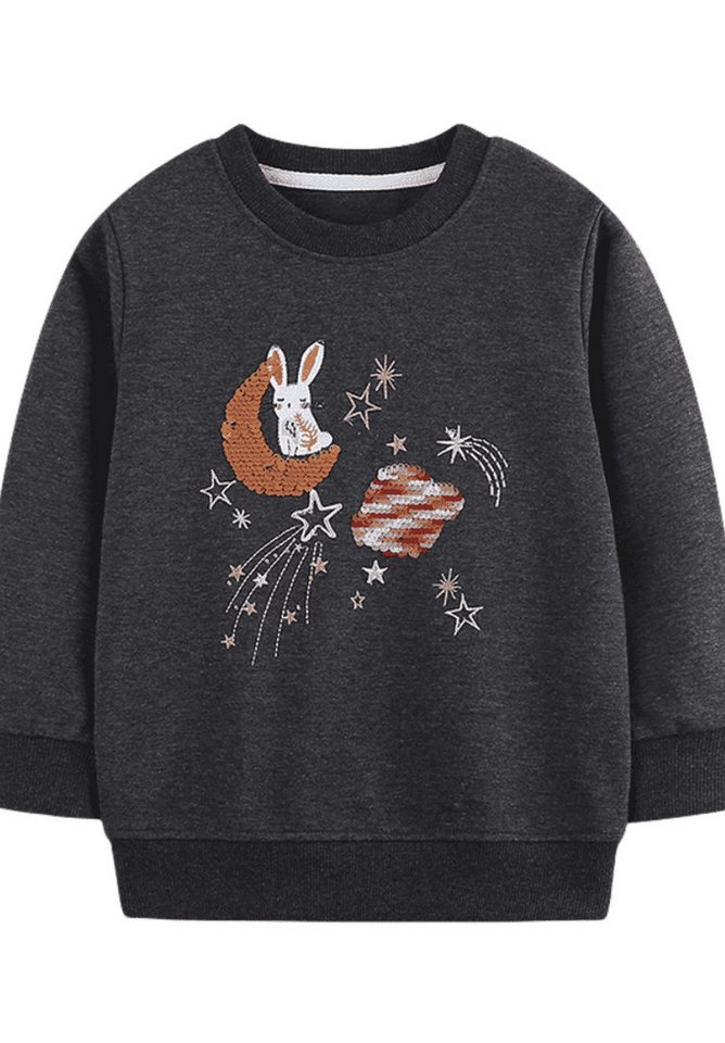 Nebelmeer Sweatshirt Herbst Kinder Sweatshirt Niedliche Langarm Kinder Sweatshirt Rundhals Mädchen Top von Nebelmeer