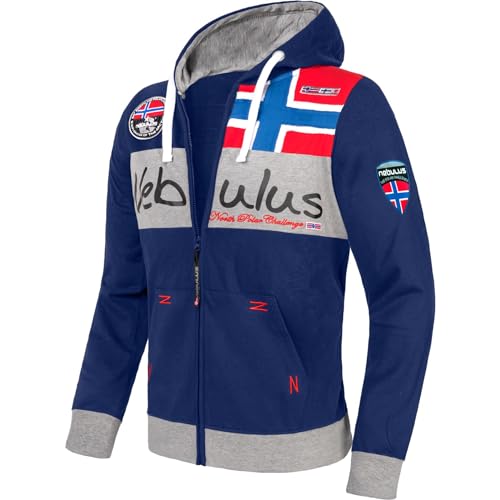 Nebulus Herren Sweatjacke NAPA, Übergangsjacke, Freizeitjacke (DE/NL/SE/PL, Alphanumerisch, XL, Regular, Regular, Navy) von Nebulus