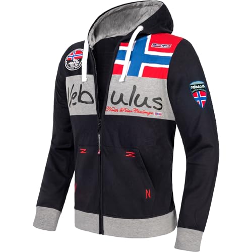 Nebulus Herren Sweatjacke NAPA, Übergangsjacke, Freizeitjacke, schwarz, Größe M von Nebulus