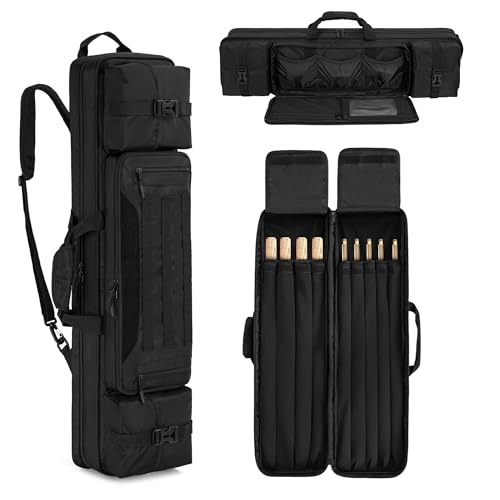 Negrew Billardqueue-Tasche, 10,2 x 12,7 cm, Pool-Stick-Tasche für 4 Hintern, 5 Schäfte, Billardqueue-Rucksack mit mehreren Zubehörtaschen, robuste Billardstock-Tragetasche mit verstellbaren Negrew Billardqueue-Tasche, 10,2 x 12,7 cm, Pool-Stick-Tasche für 4 Hintern, 5 Schäfte, Billardqueue-Rucksack mit mehreren Zubehörtaschen, robuste Billardstock-Tragetasche mit verstellbaren von Negrew