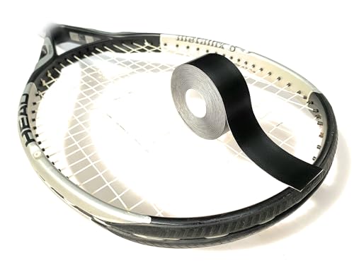 NeoPRO Schutzband für Tennisschläger, Schlägerkopf, kratzfest, PU-TPU-Aufkleber (30 mm breit, schwarz, 1 Rolle (5 m)) von NeoPRO