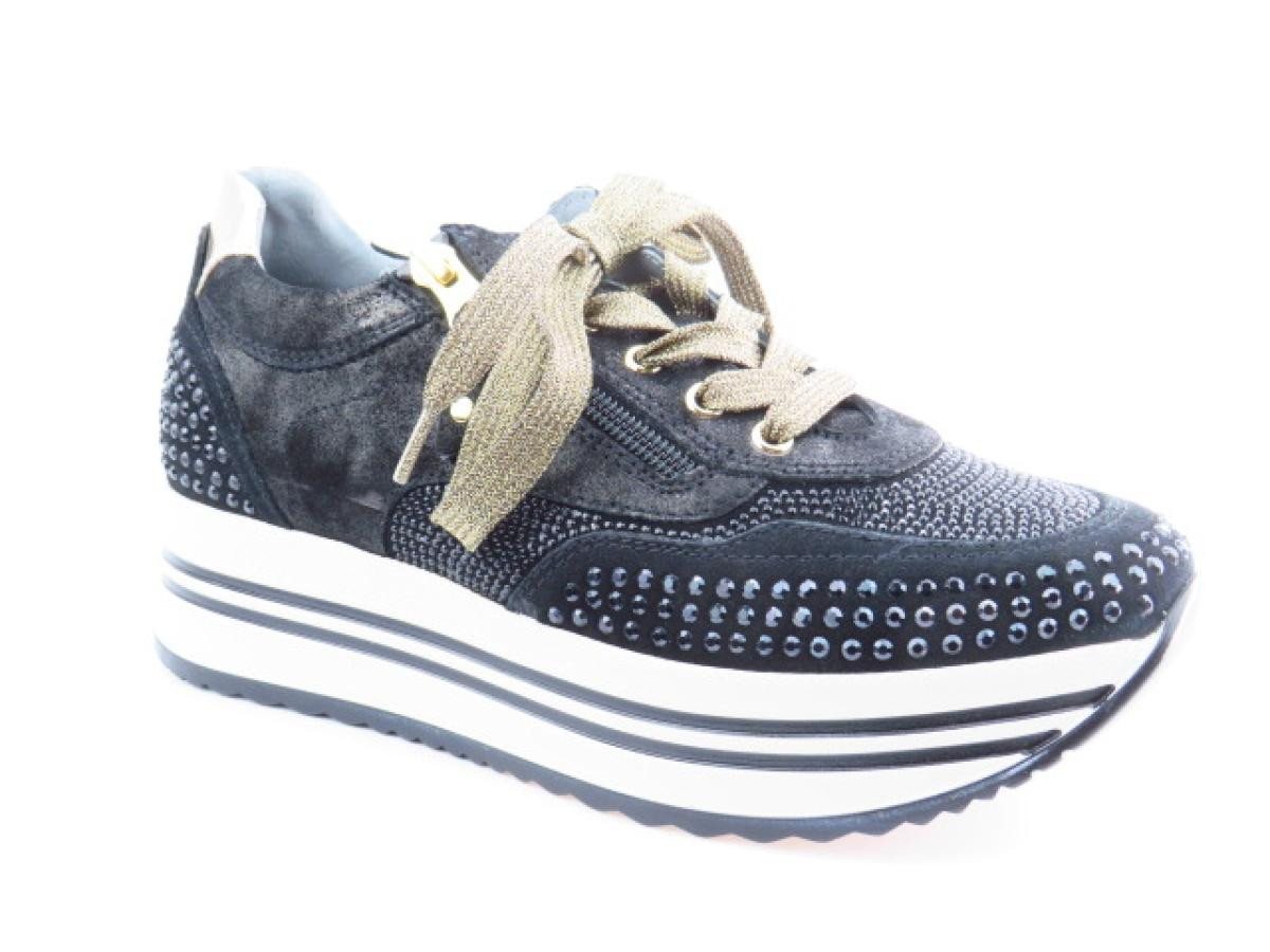 Nero Giardini schwarz/gold Strass Sneaker Nero Giardini schwarz/gold Strass Sneaker von Nero Giardini