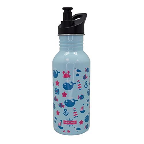 NERTHUS Unisex – Erwachsene FIH 806 Kinder-Trinkflasche, Blau, 500 ml von NERTHUS