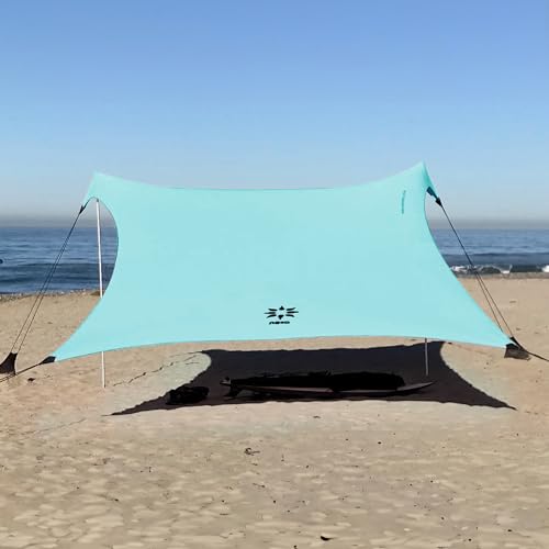 Neso Gigante Strandmuschel, tragbar, ideal zum Genießen mit Familie und Freunden, UPF 50+, wasserdicht und leicht, Meeresküche, 3,3 x 3,3 m von Neso