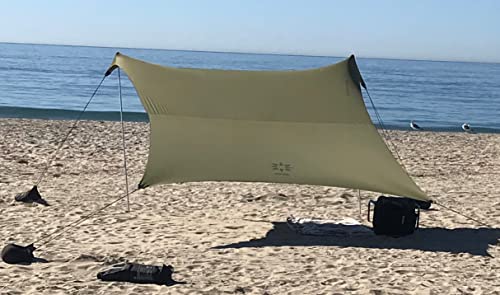 Neso Strandzelt mit Sandanker, tragbarer Sonnenschutz, 2,1 x 2,1 m, patentierte verstärkte Ecken, Militärgrün Neso Strandzelt mit Sandanker, tragbarer Sonnenschutz, 2,1 x 2,1 m, patentierte verstärkte Ecken, Militärgrün von Neso