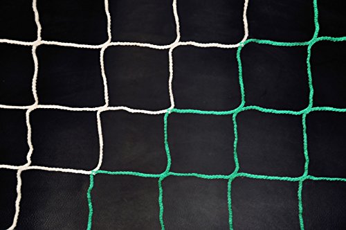 Fußballtornetz - Tornetz - Weiß/Grün - 7,5 x 2,5 x 2 x 2 m - PP 4mm - Kastenform von Netsportique