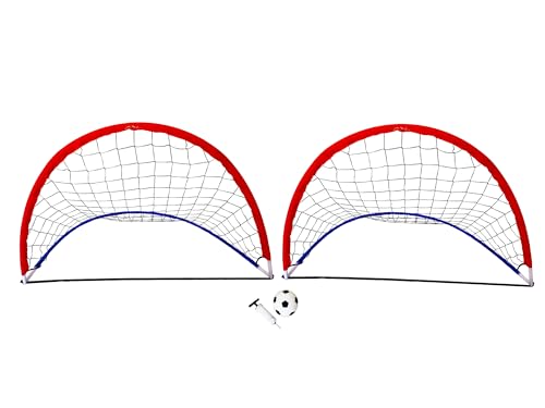 Gartenfußballtore - 2er Set - Kleiner Ball und kleine Pumpe inkl. - toller Spaß garantiert! von Netsportique