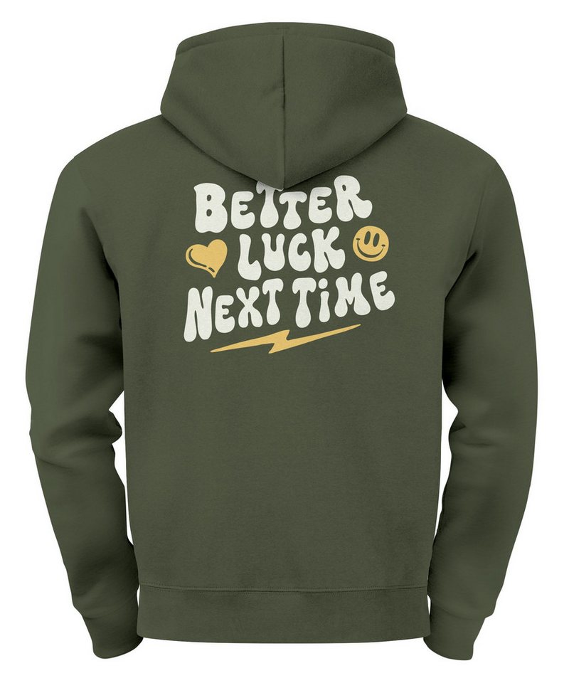 Neverless Hoodie Hoodie Backprint Herren Spruch Better Luck Next Time Slogan Schrift Neverless Hoodie Hoodie Backprint Herren Spruch Better Luck Next Time Slogan Schrift von Neverless