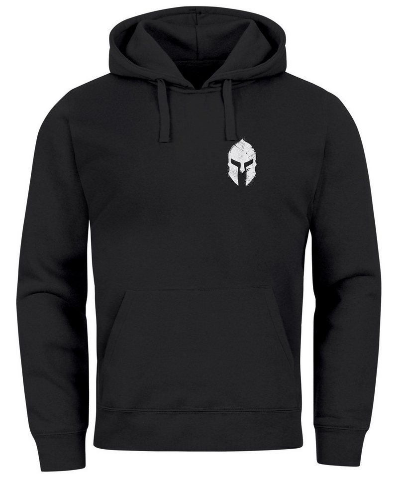 Neverless Hoodie Hoodie Herren Logo Print Sparta-Helm Spartaner Gladiator Krieger Warri von Neverless