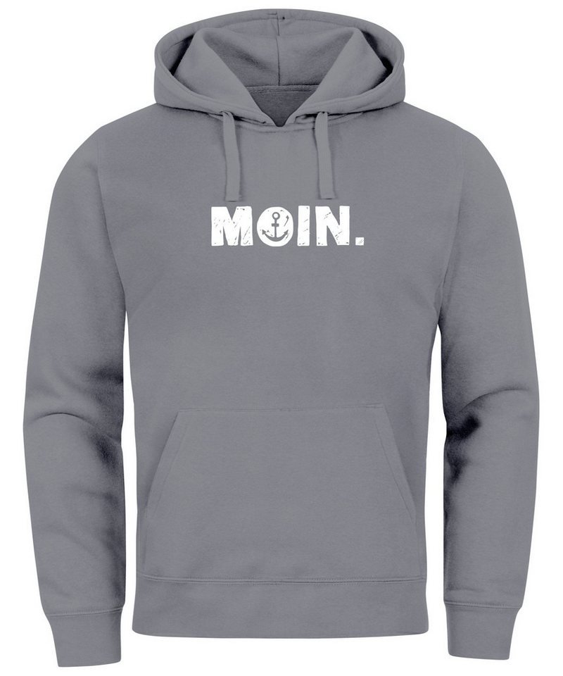 Neverless Hoodie Hoodie Herren Moin Dialekt Norden Hamburg Anker Print Kapuzen-Pullover von Neverless