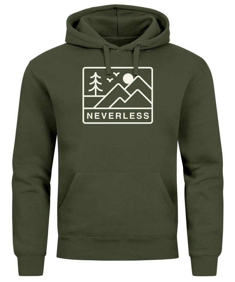 Neverless Hoodie Hoodie Herren Print Outdoor Grafik Line Art Berge Natur Aufdruck Neverless Hoodie Hoodie Herren Print Outdoor Grafik Line Art Berge Natur Aufdruck von Neverless