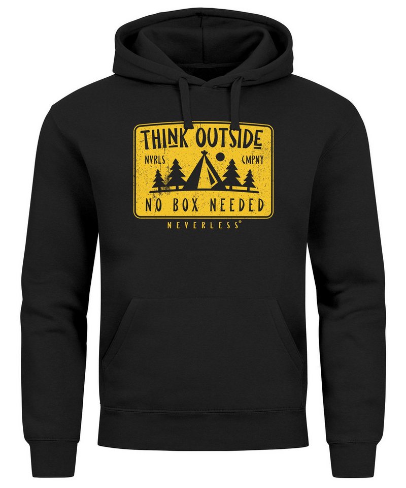 Neverless Hoodie Hoodie Herren Statement Print Think Outside Outdoor Kapuzen-Pullover Neverless Hoodie Hoodie Herren Statement Print Think Outside Outdoor Kapuzen-Pullover von Neverless