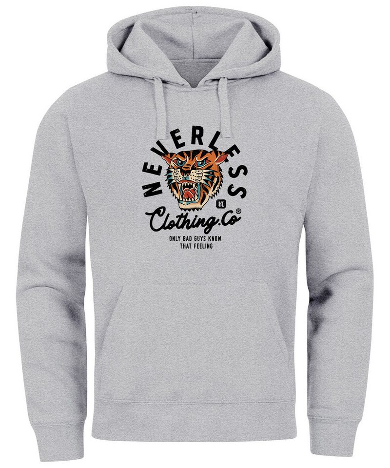 Neverless Hoodie Hoodie Herren Tiger Print Motiv Schrift Retro Vintage Clothing Neverless Hoodie Hoodie Herren Tiger Print Motiv Schrift Retro Vintage Clothing von Neverless