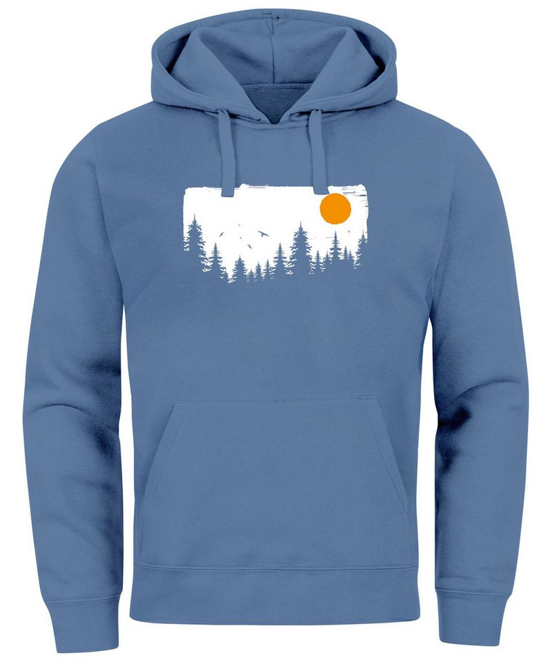 Neverless Hoodie Hoodie Herren Wald Bäume Outdoor Adventure Abenteuer Natur-Liebhaber F von Neverless