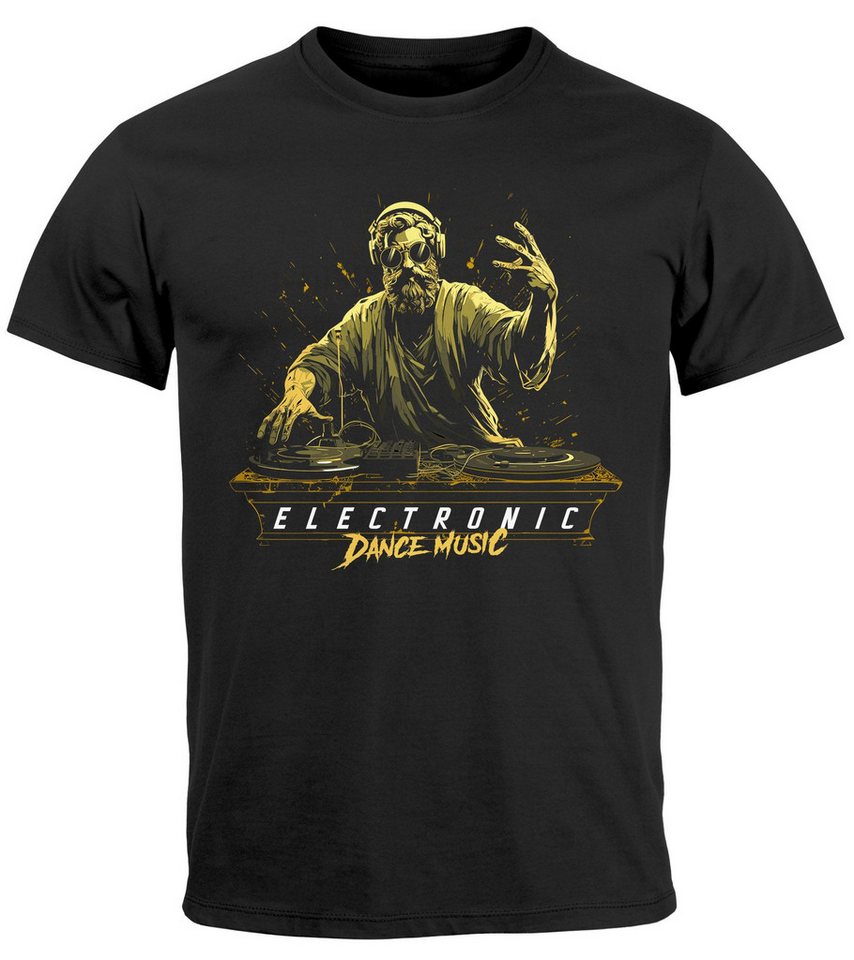Neverless Print-Shirt Herren T-Shirt Eletronic Dance Music MichelangeloTechno DJ Fashion mit Print Neverless Print-Shirt Herren T-Shirt Eletronic Dance Music MichelangeloTechno DJ Fashion mit Print von Neverless