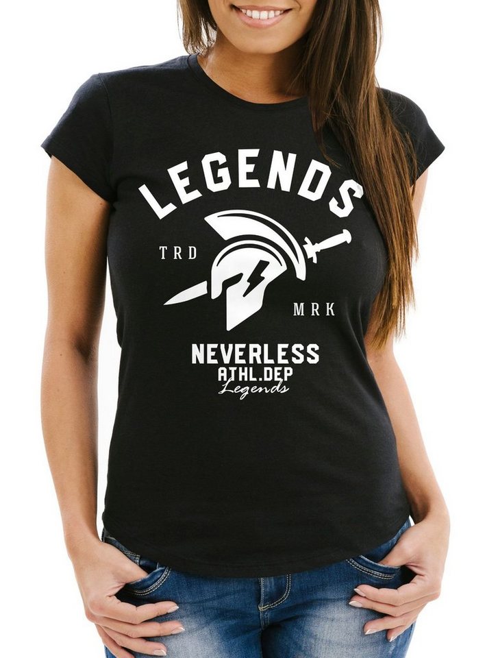 Neverless Print-Shirt Herren T-Shirt Legends Sparta Gladiator Gym Athletics Sport Fitness Neverless® mit Print von Neverless